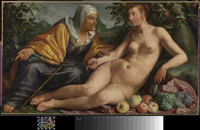 Vertumnus and Pomona by Hendrik Goltzius